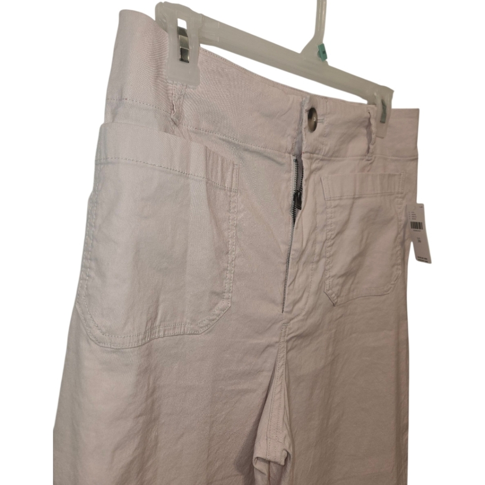 Maeve The Colette Magic Fabric Wide Leg Cropped Pants Size 30 Light Pink NWT - Picture 7 of 15